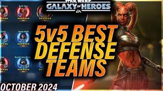 BEST 5v5 DEFENSE TEAMS (October 2024) #starwars #galaxyofheroes #grandarena #gac #swgoh