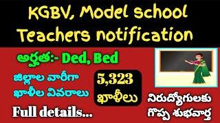 TS KGBV, Model schools Teachers notification/ Telangana teacher job vacancies in all districts