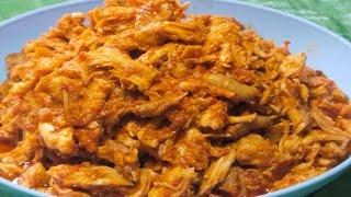 Resep ayam suwir ala hajatan || Resep ayam suwir pedas manis.