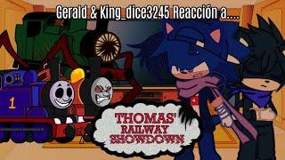 Gerald The Hedgehog & King_dice3245 Reacciona a Thomas' Railway Showdown// Gacha Nox