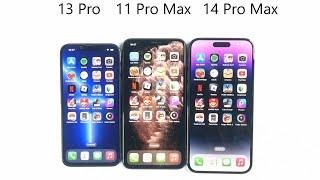 iPhone 13 Pro ve 11 Pro Max vs 14 Pro Max - SPEED TEST in 2024