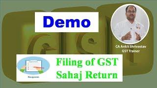 How to File GST Sahaj Return on GST Portal live Demo | Demo Filing Of Gst Sahaj Return
