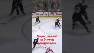 Как Павел Дацюк посадил нападающего на пятую точку не касаясь его  #nhl #хоккей #дацюк