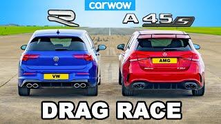 New VW Golf R vs AMG A45 - DRAG RACE *The Truth!*