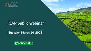 New #CAP Schemes 2023-2027 - Webinar - Land Eligibility, Agricultural Activity