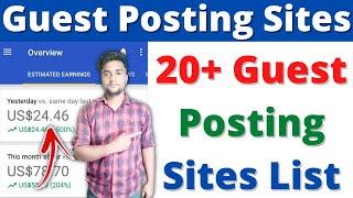 20+ Instant Approval Dofollow Guest Posting Sites List | Guest Blogging Sites | Guest Posting Sites