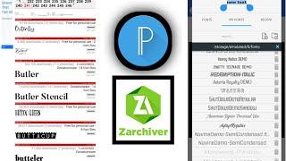 How to add fonts in pixellab with zarchiver | Pixellab