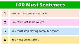 100 MUST Modal Verbs Sentences, Modal Verbs Must Example Sentences, Modal Auxiliary Verbs MUST