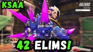 42 Elims! KSAA PRO HAZARD GAMEPLAY OVERWATCH 2 SEASON 14