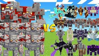 REDSTONE GOLEMS vs ALL MINECRAFT BOSSES