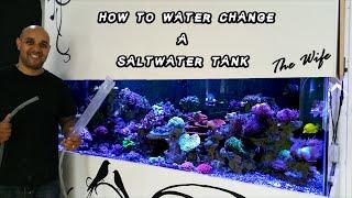 How To: Water Change A Saltwater Tank. Aarons Aquarium 200 Gallon Reef Aquarium