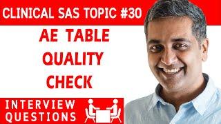 Clinical SAS Interview question 30 - ADVERSE EVENT TABLE QUALITY CHECK