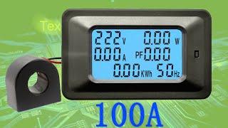 Wattmeter from aliexpress - power meter, voltmeter, ammeter 220 volts, 100A