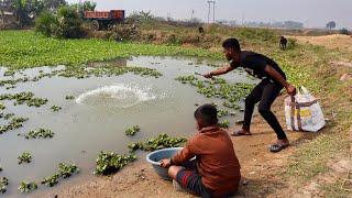 Fishing Video || Nice to see the incredible fishing scene by the two smart boy || Canal Fishing