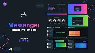 Messenger Dark Mode Themed PPT Template | Creative Template Ideas (Philippines)