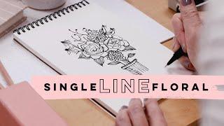 CHALLENGE! Continuous Line Drawing | Single Line Flowers