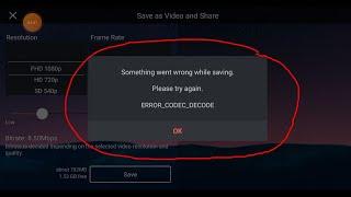 kinemaster Exporting problem | an error codec decode while kinemaster exporting | kinemaster problem