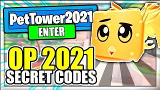 (2021) ALL *NEW* SECRET OP CODES! Roblox Pet Tower Defense