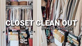 CLOSET CLEAN OUT & ORGANIZATION | DECLUTTERING & ORGANIZING | SMALL CLOSET IDEAS | HOW TO DECLUTTER