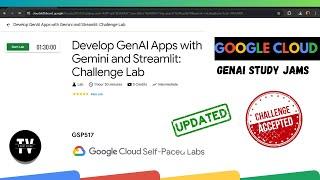 Develop GenAI Apps with Gemini and Streamlit: Challenge Lab || [GSP517] || Solution