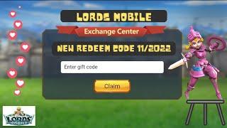 Lords Mobile New Redemption Code Today | Nov 2022 | @LordsMobile