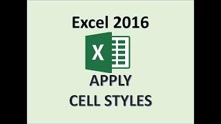 Excel 2016 - Cell Styles - How to Apply Input Format Cells Style Tutorial in Heading Calculation MS