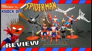 MEGA CONSTRUX KNOCK OFF [ SPIDERMAN 6 FIG PACK ] Detailed Review