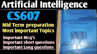 cs607 mid term preparation 2023 ||cs607 midterm important||cs607 midterm exam preparation 2023||