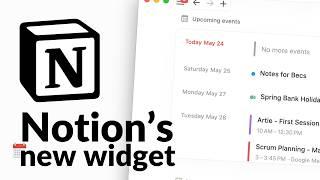 Introducing Notion's Calendar Widget