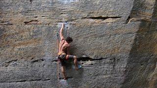 Dogleg 5.12a, Red River Gorge Ky Rock Climbing