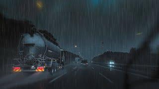 ️Highway drive in heavy rain at dawnfor #Sleep #Work #Study