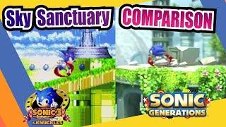 Sonic Generations and Sonic 3 & Knuckles (Sky Sanctuary) Side by Side Comparison