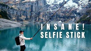Gopro hero 11 with INSANE!!! Selfie Stick |  3m Carbon Fiber Selfie Stick of TELESIN