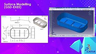 CATIA V5 GENERATIVE SHAPE DESIGN - EXERCISE 5 (TRAY)