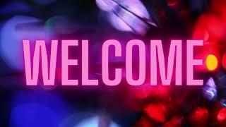 Welcome Banner sign for TV screen 4k backround video