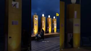 Hanukkah menorah on the promenade of Tel Aviv, Israel 2024