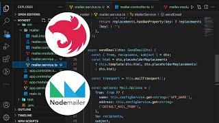 Nestjs Send Email using Nodemailer ONLY - Examples + HTML Templates, SMTP