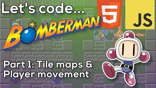 How to code a Bomberman game | JavaScript, Canvas | Tilemap and player movement/collision (Part 1)