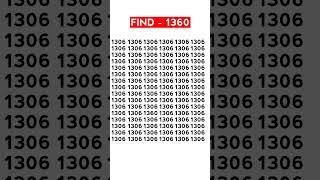 Let See How Genius You are - Find 1360 #Shorts