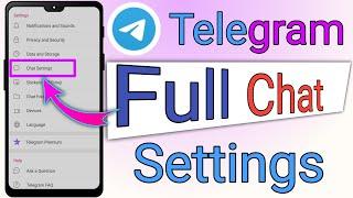 telegram chat settings | All Chat Settings Of Telegram Telegram