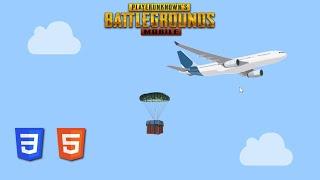 Plane Animation Using Only HTML and CSS || PUBG Airdrop Animation