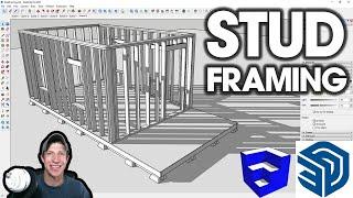 Creating Floor and Wall FRAMING in SketchUp! (Detailed Modeling in SketchUp Part 1)