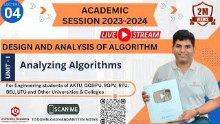 DAA4: Analyzing Algorithms| Analysis of Algorithms| Time and Space |Worst, Best & Average case