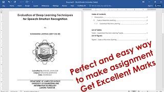How to make assignment in MS Word | How to write assignment | how to make assignment for university