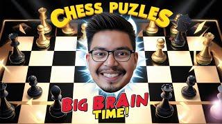 BIG BRAIN TIME | SOLVING CHESS PUZZLES | LIKE A PRONOOB! ️