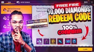 10,000 Diamonds Free Fire Redeem Code 