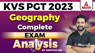 KVS PGT Geography Paper 2023 | KVS PGT Geography Analysis | KVS PGT Geography | KVS PGT Analysis