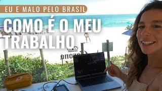 O meu escritório na Praia de Maresias - Viajando com meu cachorro pelo Brasil!