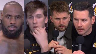 Lakers vs Celtics | Lakeshow Postgame Interviews x Highlights: LeBron, Austin, Luka & Coach JJ