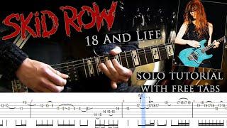 Skid Row - 18 And Life guitar solo lesson (with tablatures and backing tracks)